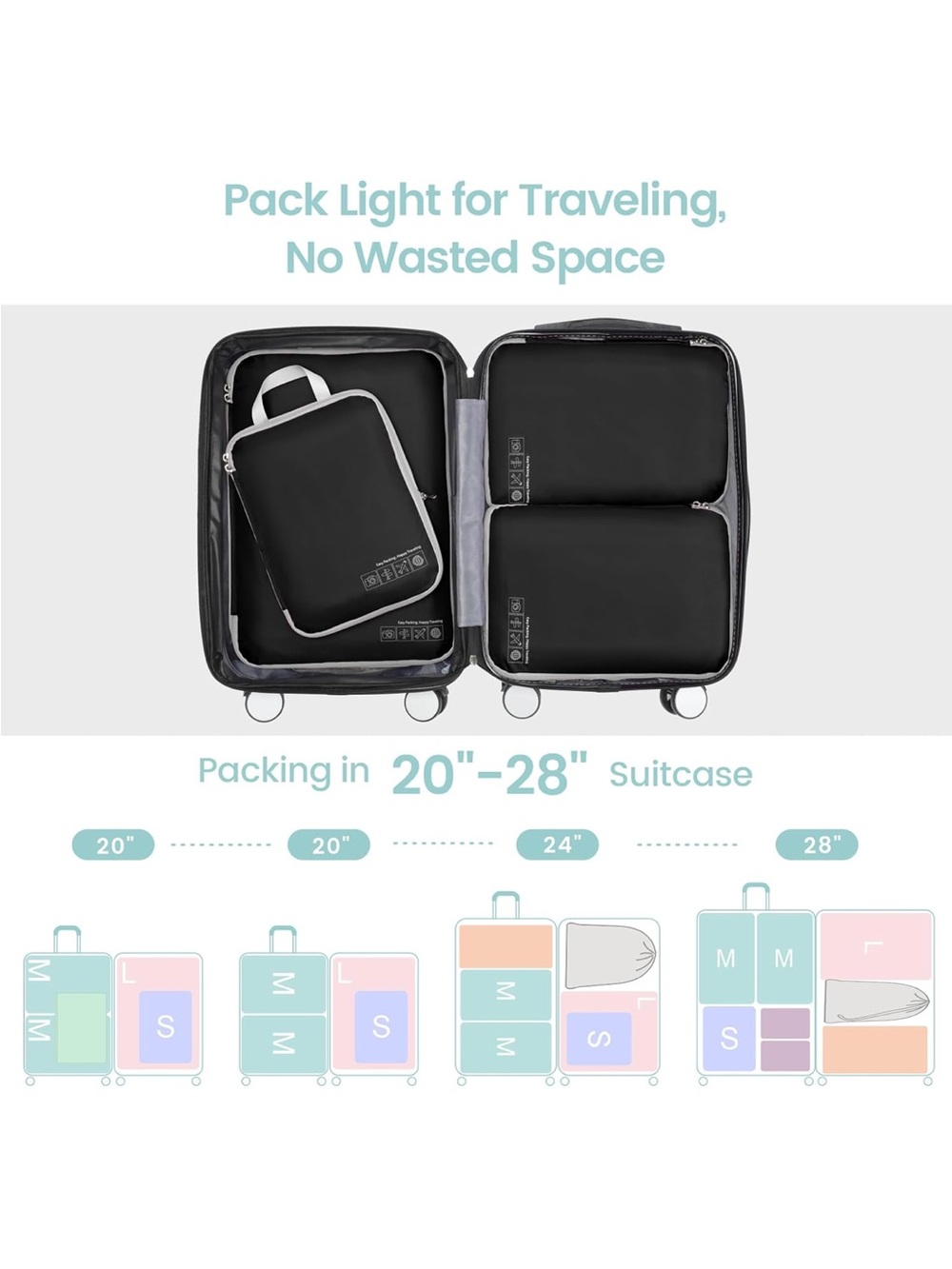 Travel Packing Compression Cubes Set - Picture 5 of 7